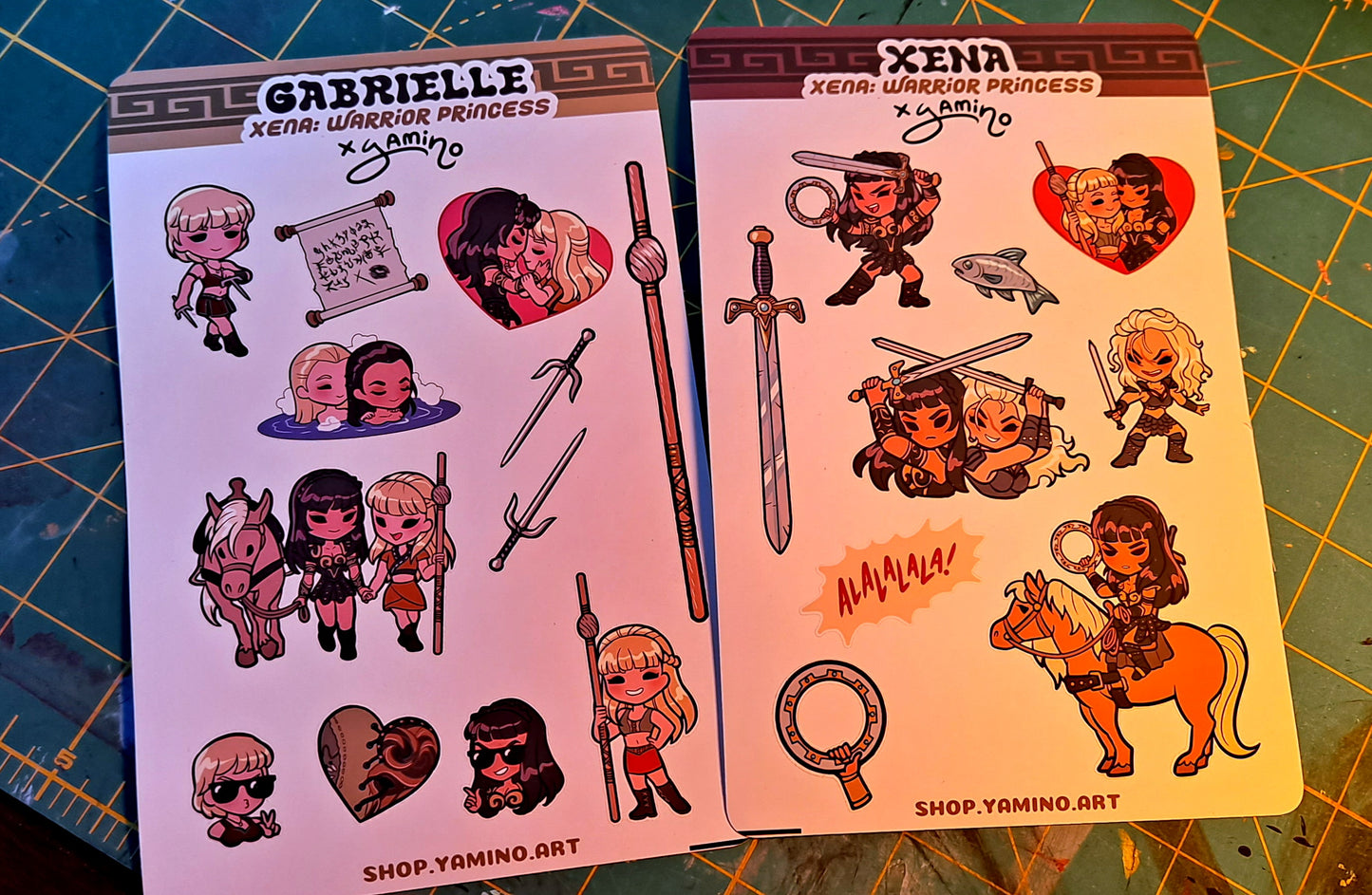 Xena and Gabrielle Sticker Sheets