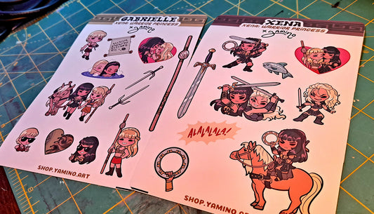Xena and Gabrielle Sticker Sheets