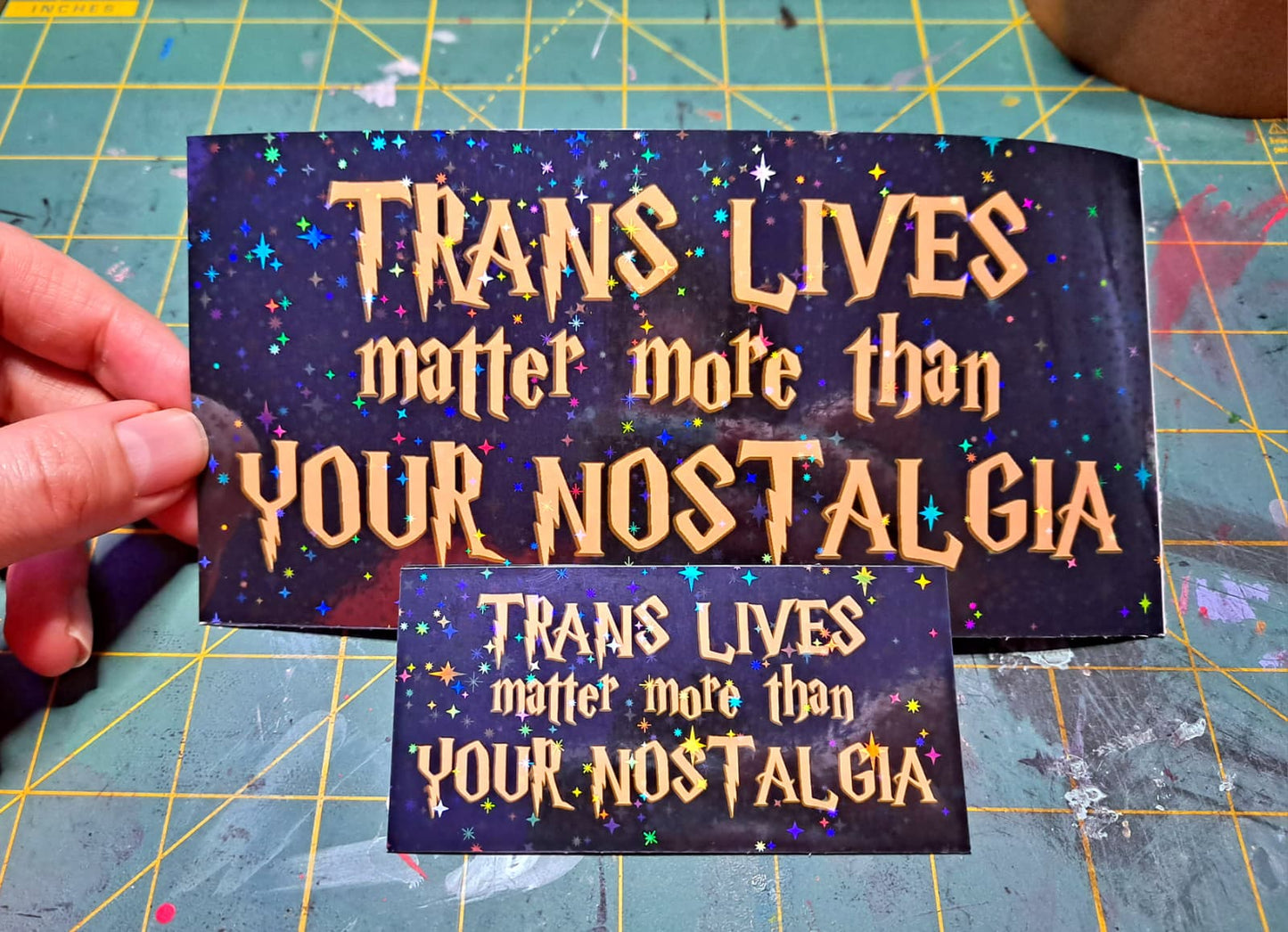 TRANS LIVES matter more than YOUR NOSTALGIA